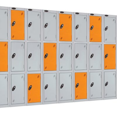 Silver orange 3 doo locker 2