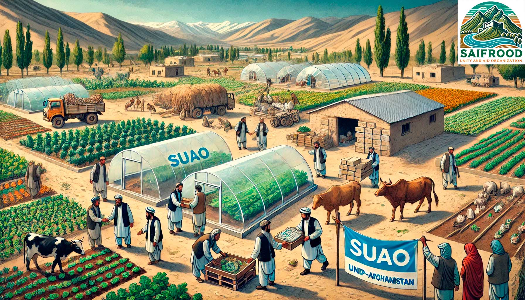 Saifrood Unity and Aid Organization Distribution of Greenhouses and Livestock Stable Renovation (UNDP-Afghanistan)