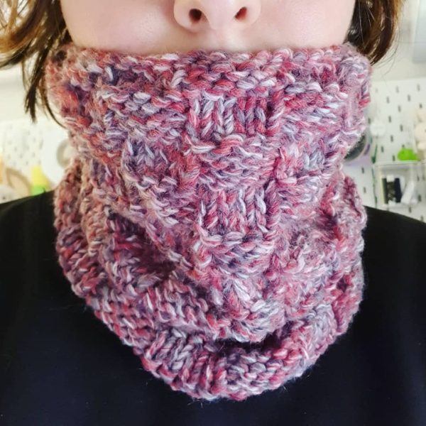 Snood chiné rose