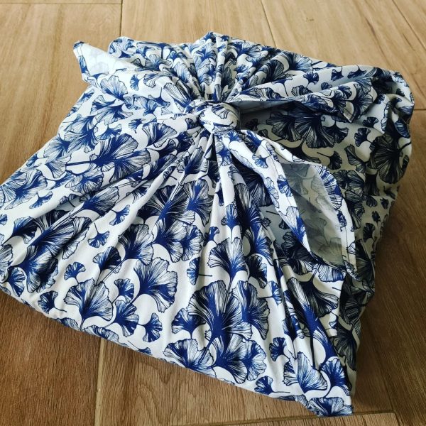 Furoshiki feuilles de Gingko bleues