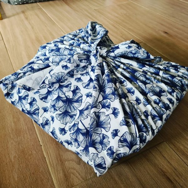 Furoshiki feuilles de Gingko bleues