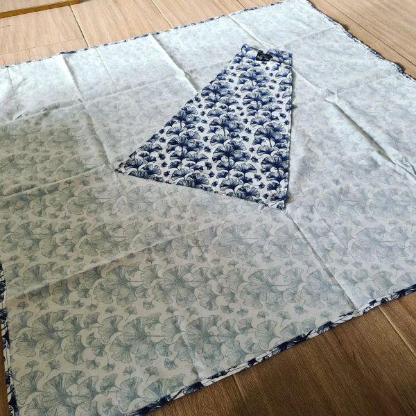 Furoshiki feuilles de Gingko bleues