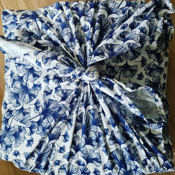 Furoshiki feuilles de Gingko bleues