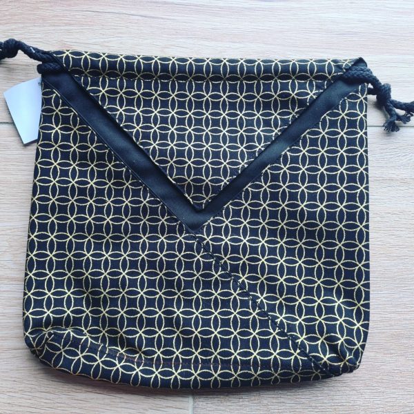 Grande pochette origamis motifs dorés