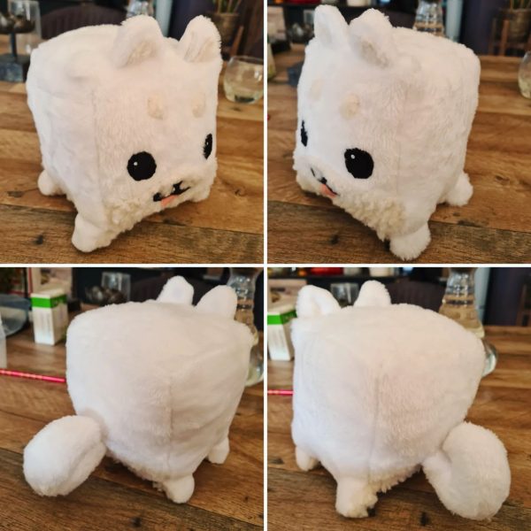 Peluche Shiba cube blanc