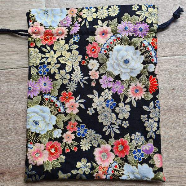 Pochette fleurs et or