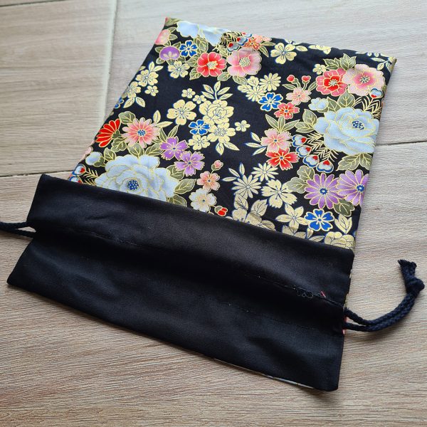 Pochette fleurs et or