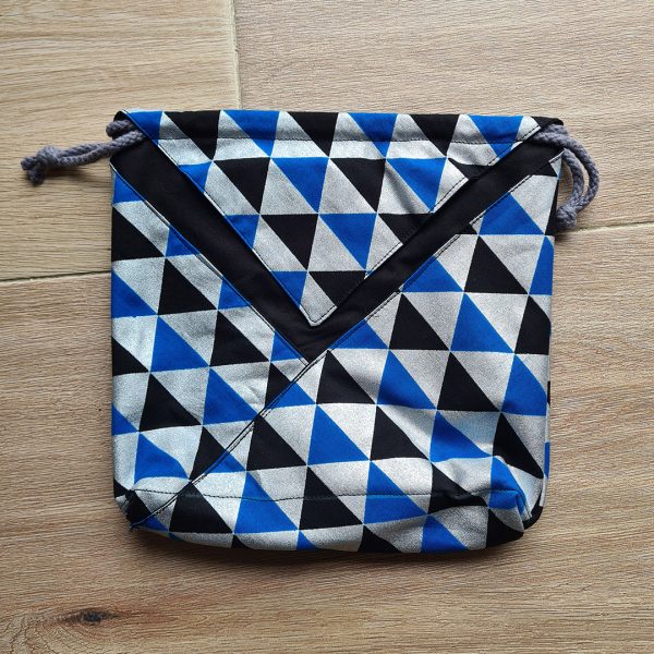 Grande pochette origami triangles géométriques