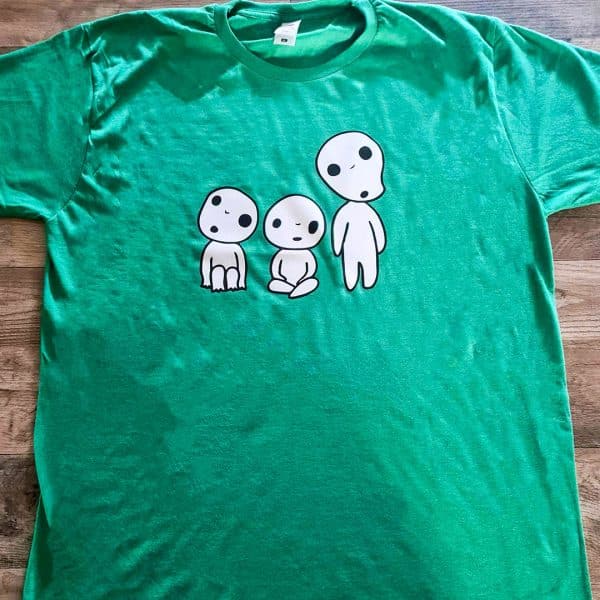 T-shirt Ghibli esprits de la forêt vert