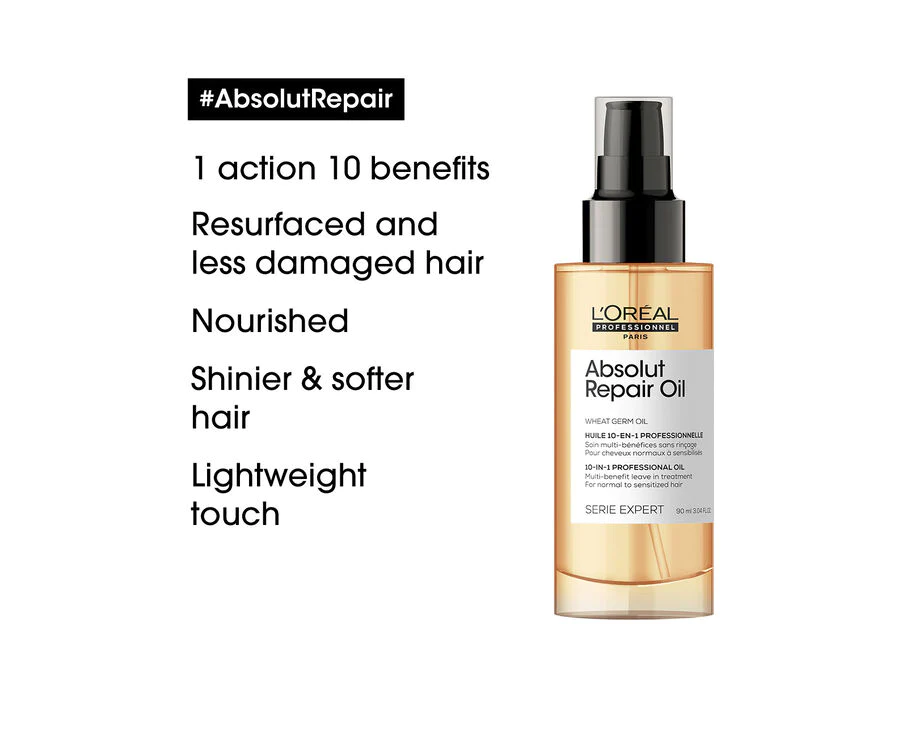L'ORÉAL PROFESSIONNEL ABSOLUT REPAIR GOLD GOLD OIL 90ml - Bild 2