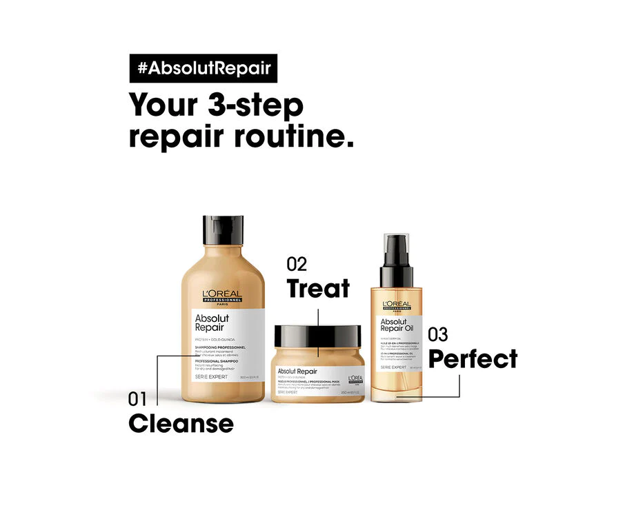 L'ORÉAL PROFESSIONNEL ABSOLUT REPAIR GOLD GOLD OIL 90ml - Bild 3
