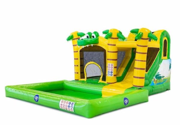 Jumpy Happy Splash Crocodile Bouncy Castle