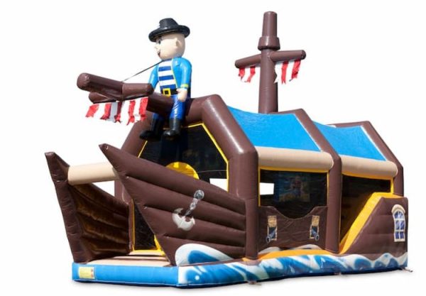 Shooting Combo Pirate Bouncy Castle