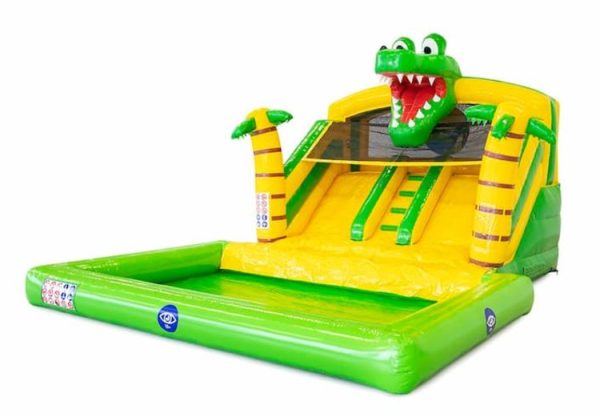 Splashy Bounce Crocodile Inflatable Slide Bouncy Castle