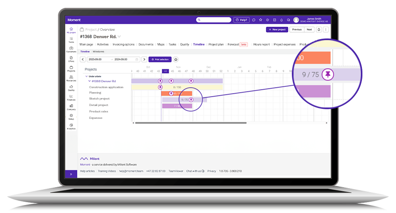 Moment Project Timelines