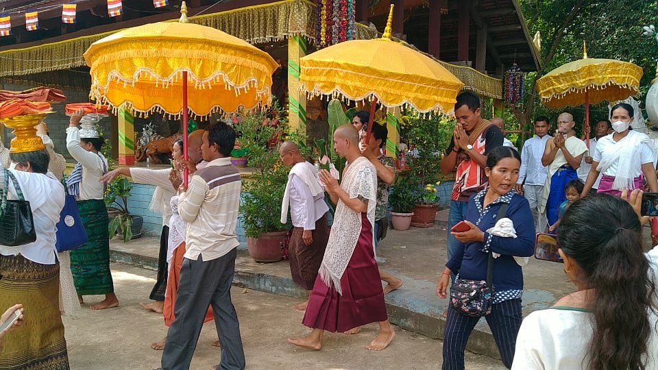 Procession Monk Ordination Ceremony