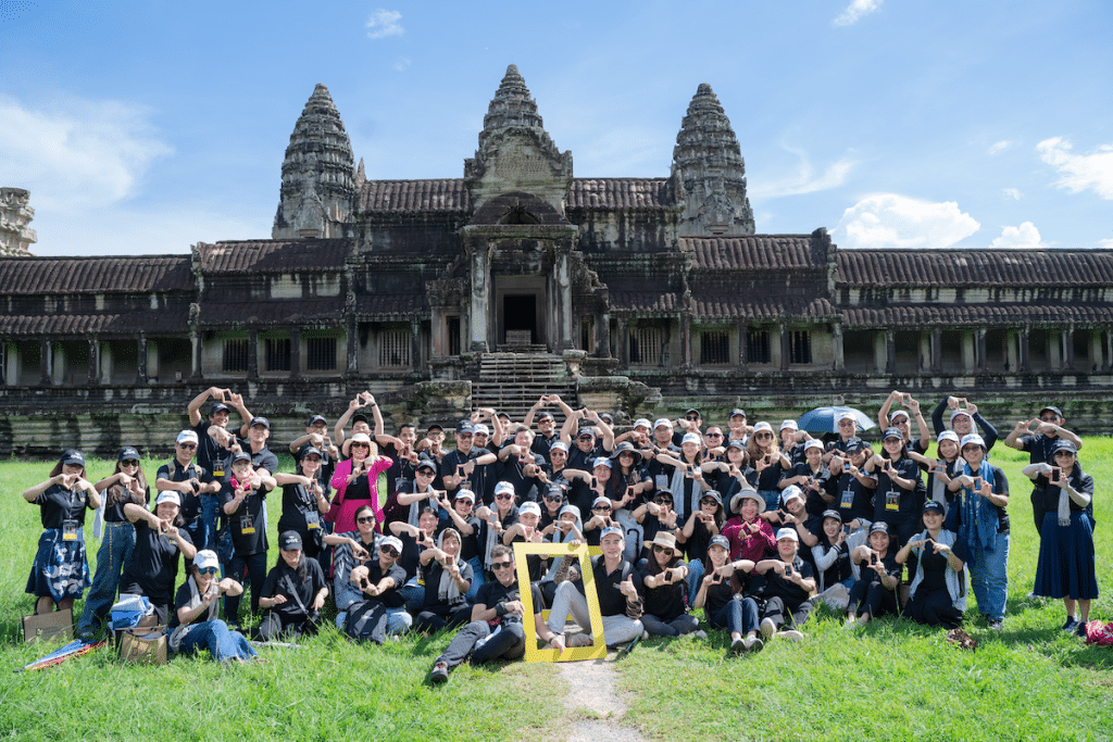 Angkor Temple Ticket Purchasing Reformed 6 Conference Group at Angkor Wat temple
