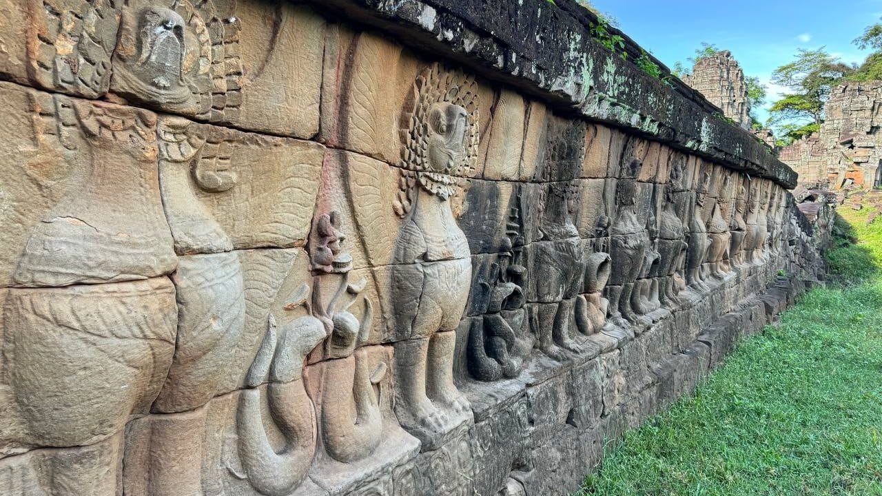Walkway of Preah Khan Kompong Svay temple in Preah Vihear province