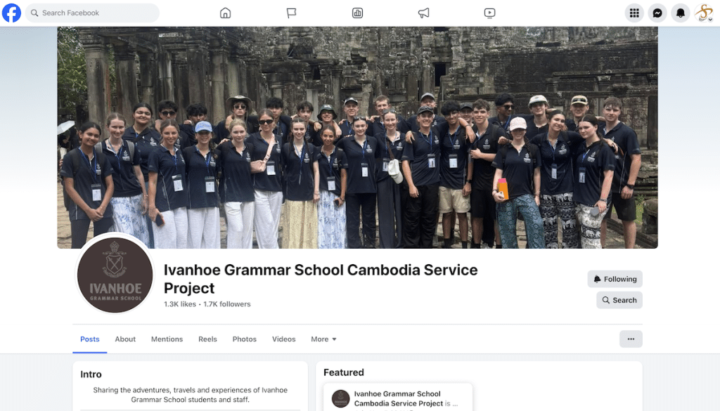 Ivanhoe Grammar School Cambodia Service Project