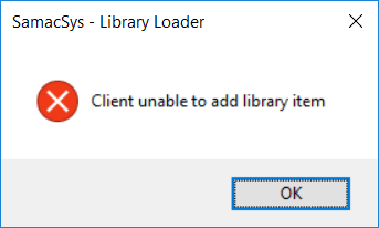 Client unable to add library item