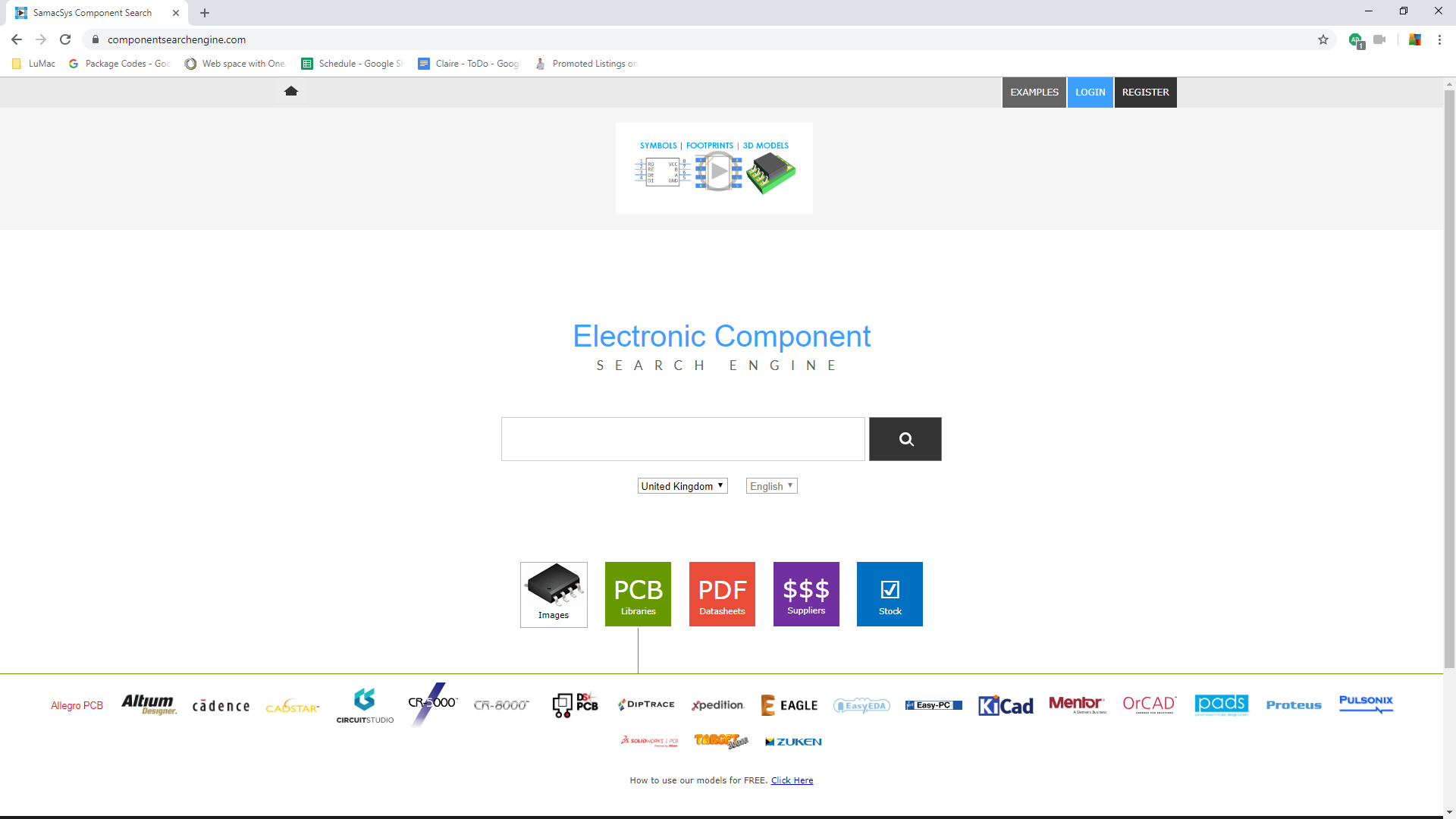 Component search engine SamacSys