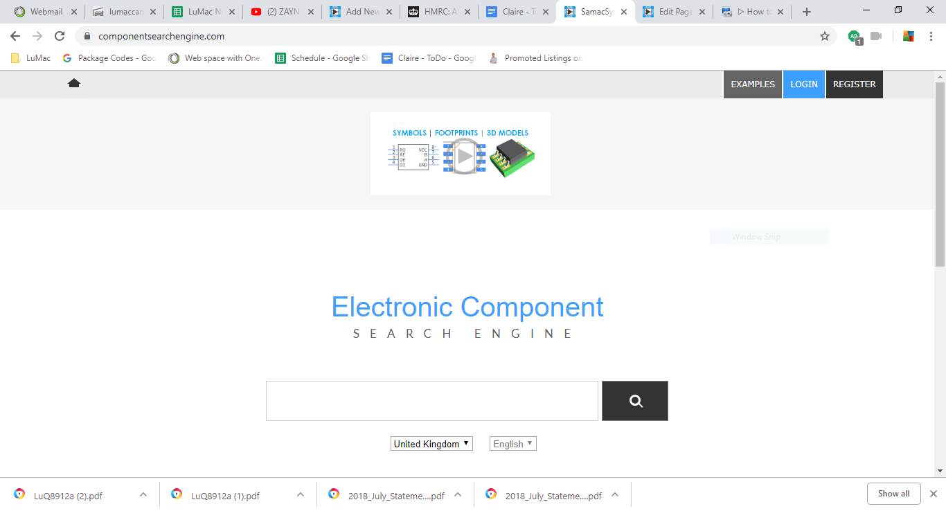 Component search engine SamacSys