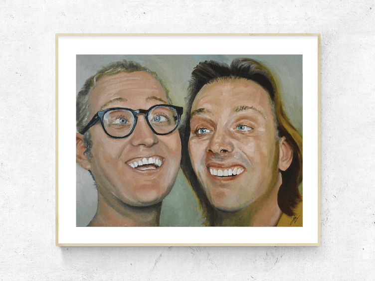 A painting of two men