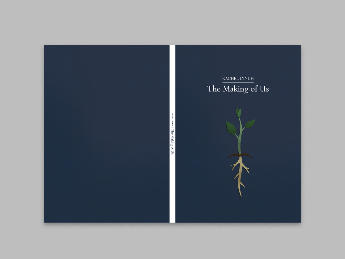 Book cover design showing a small seedling, sprouting into a plant