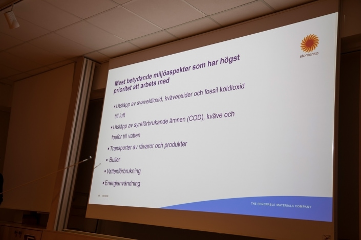 Företagspools- och kustrådsmötet Stora Enso Nymölla den 11 december 2019 Bild från Ola Peterssons miljögenomgång