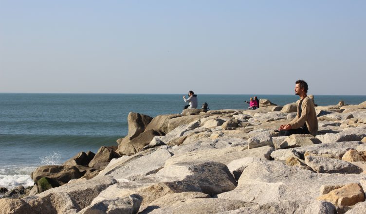 Relaxing by the sea