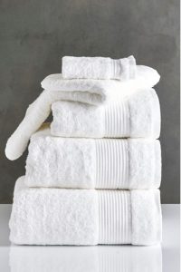 Set of white towels