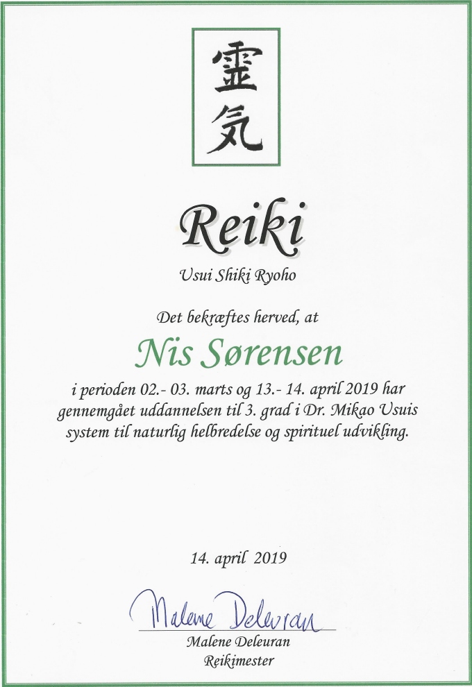 Reiki Mester Nis Sørensen