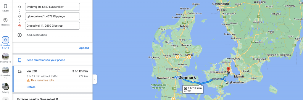 Salgsordrer åbnes i Google Maps i Sapera - Hjælpecenteret