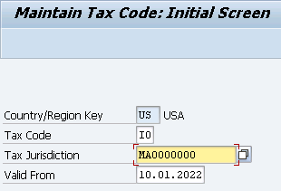 sap tax indicator for account assignment