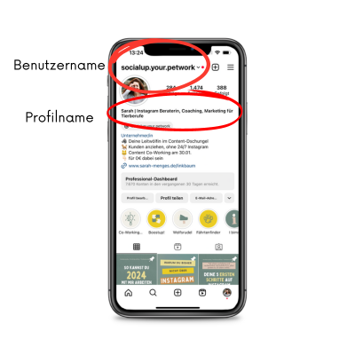 Profil- und Benutzername Instagram