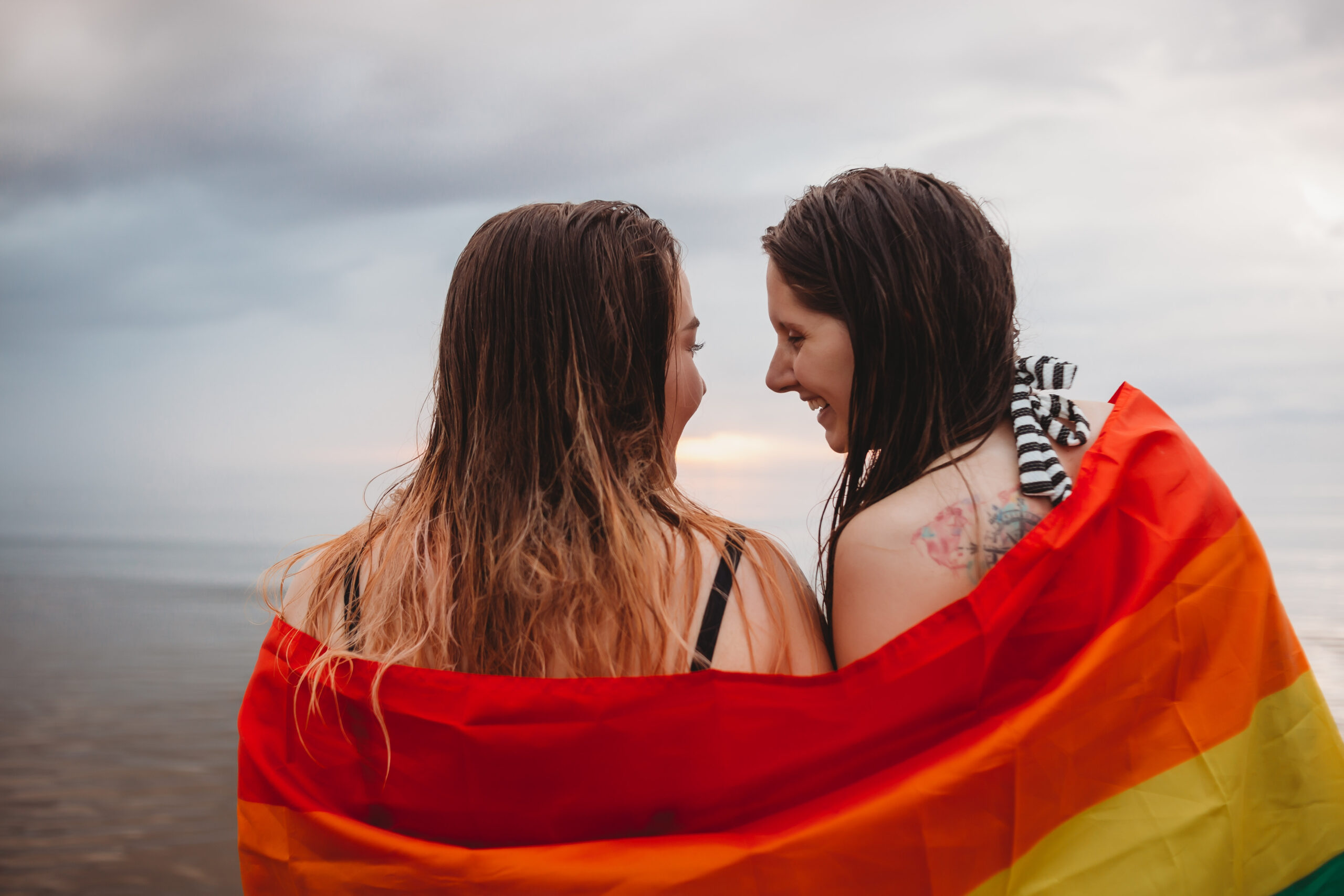 couples beach boudoir