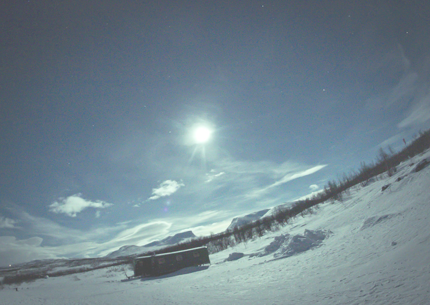 Lapporten månsken Abisko