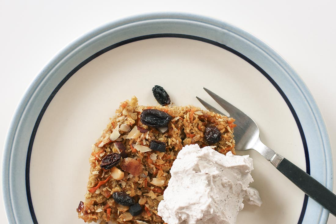 carrot cake bake on a plate