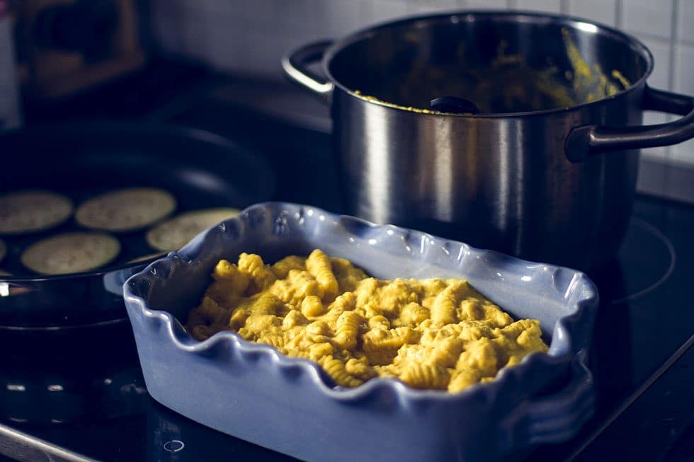 pastagratäng med saffran recept vegetariskt mattias kristiansson