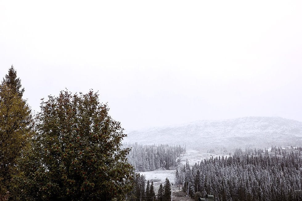 första snön i åre