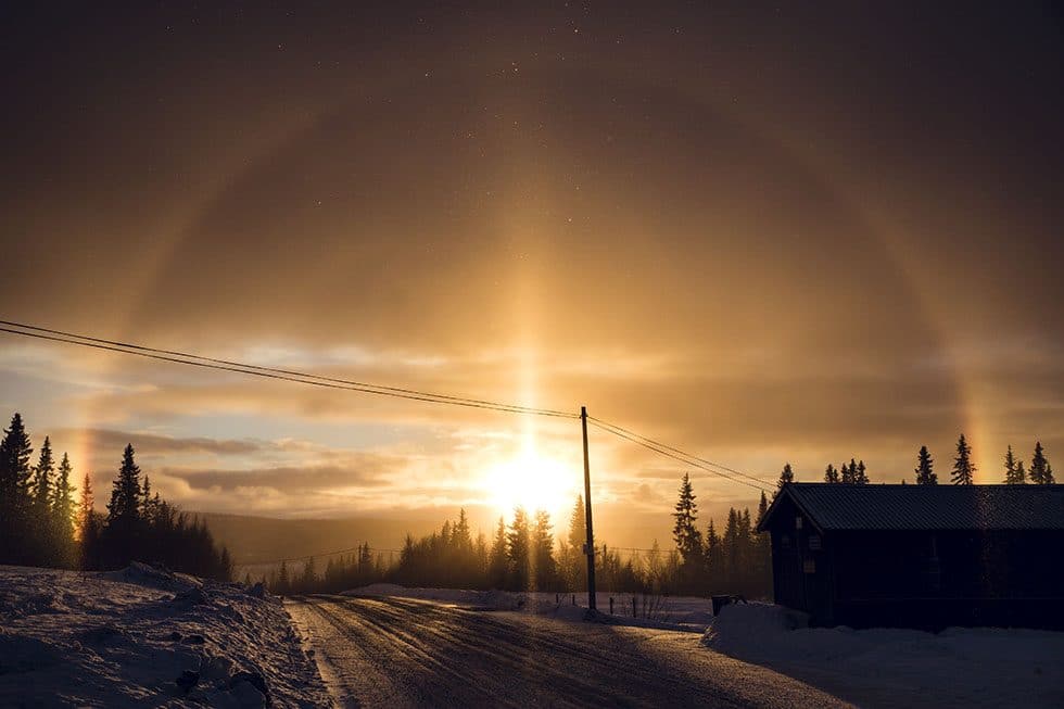 halo ljusgård väderfenomen