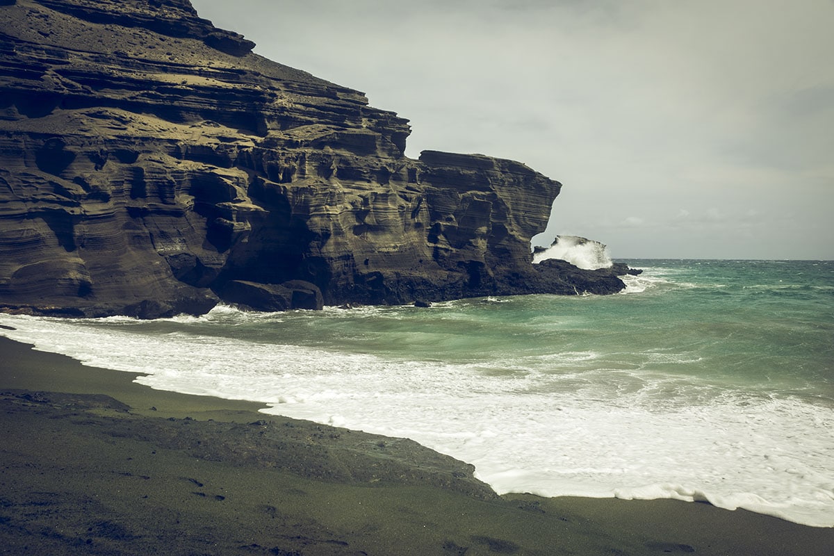 Green sands beach Hawaii