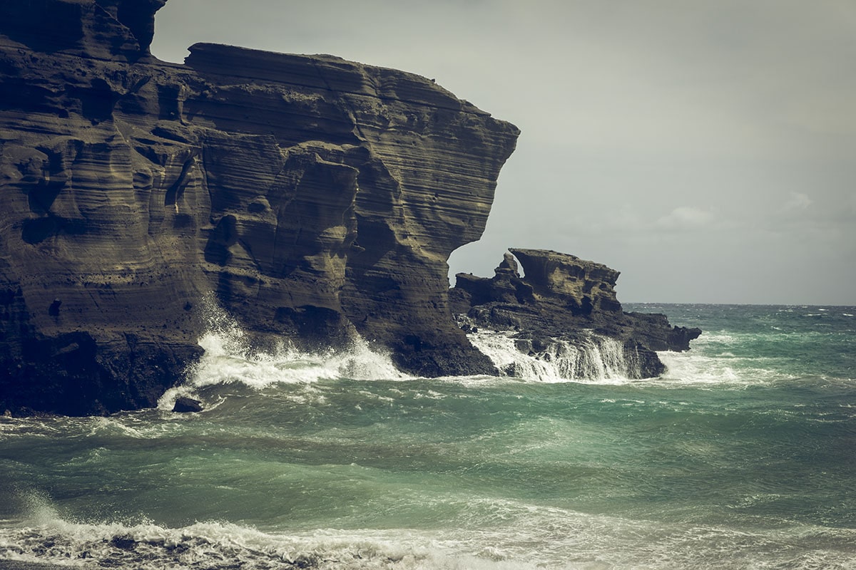 Green sands beach Hawaii