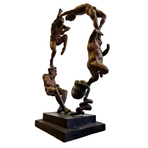 RESILIENCE - 35x27x12cm, patineted bronze - Belgium 2021