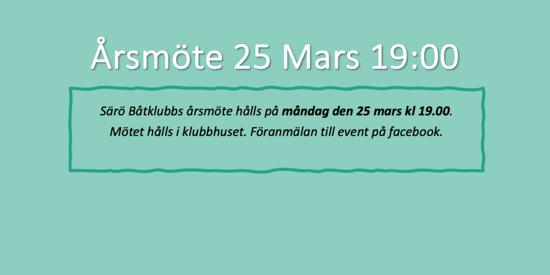 Årsmöte 25/3-2024, 19:00