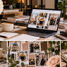 Female lifestyle blogger planning a signature content series and blogging strategy at her desk.