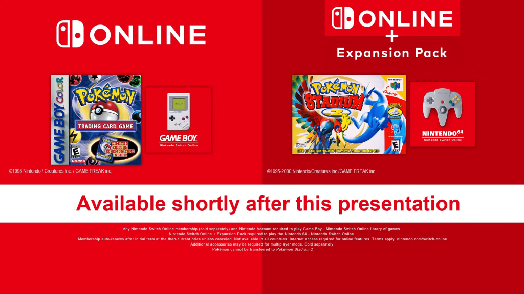 pokemon games nintendo switch online