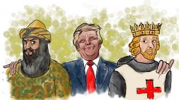 Donald Trump slutter fred i mellemøsten mellem Saladin og Richard Løvehjerte