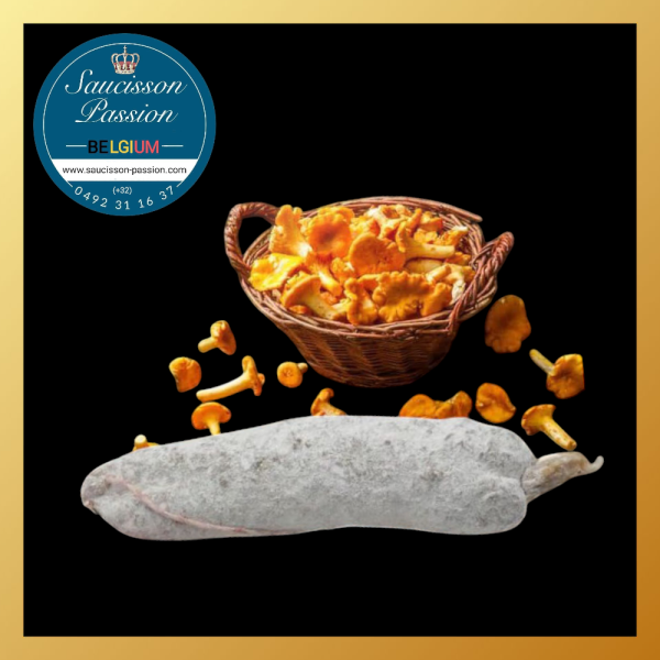 Saucisson sec aux chanterelles