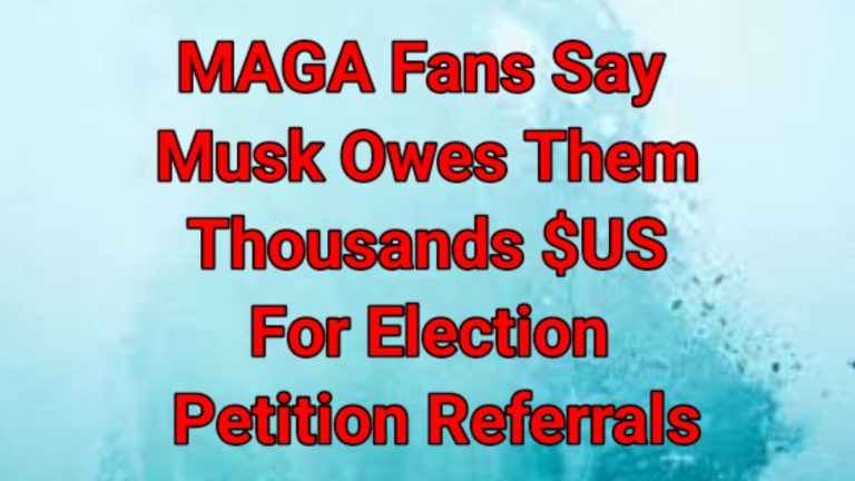 MAGA supporters claim Elon Musk still owes them thousands of US$ for election petition referrals